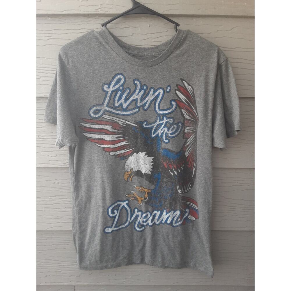 Celebrate Patriotic Men's M (38-40) Blue T-Shirt Livin' the Dream